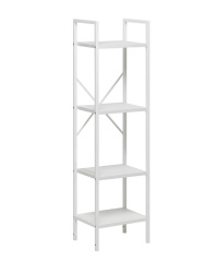 стеллаж leset стилвуд 14 узкий 4 полки белый на Vishop.by 