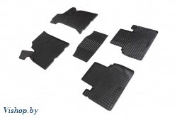 Резиновые коврики салона Сетка для Lada Priora 2007-2018 Черные