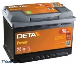 Автомобильный аккумулятор Deta Power DB740 (74 А/ч)