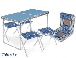 Комплект складной мебели Ника ССТ-К2 голубой джинс