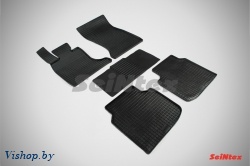 Резиновые коврики салона Сетка для BMW 7 Ser F-02 2008-2015 Черные