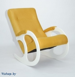 Кресло-качалка Бастион 3 арт. Bahama yellow ноги белые на Vishop.by 