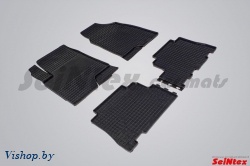 Резиновые коврики салона Сетка для Chevrolet Captiva 2006-2013 Черные