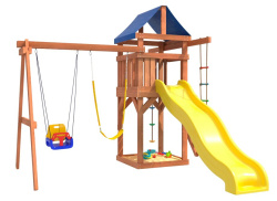 Игровой комплекс National Tree Company с качелями 3 в 1 и гибкими подвесными IgroWoods ДП-15
