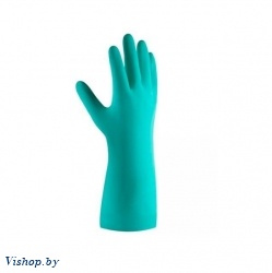 Перчатки К80 Щ50 нитриловые защитные промышленные, р-р 8/М, зеленые, JetaSafety JN711-08-M