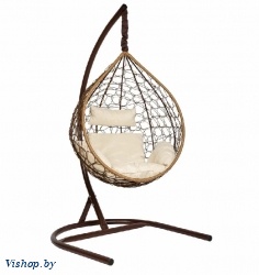 Подвесное кресло Скай 01 натуральный подушка бежевый на Vishop.by 