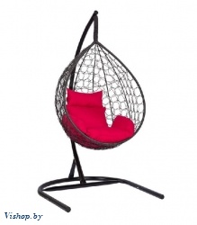 Подвесное кресло Скай 01 черный подушка красный на Vishop.by 