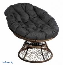 Кресло Papasan с пружиной светло-коричневый, цвет подушки серый