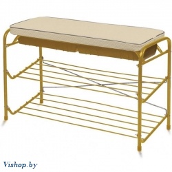 этажерка с мягким сиденьем и ящиком nika этп3 золото на Vishop.by 