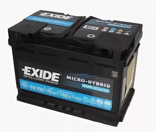Автомобильный аккумулятор Exide Start-Stop AGM EK700 - цены в