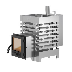 Печь для бани ASTON 12 INOX стекло АКВА от Vishop.by 