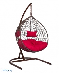 Подвесное кресло Скай 03 коричневый подушка красный на Vishop.by 