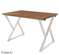 стол дели 120х70 дуб табачный металл белый на Vishop.by 