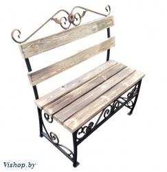 Скамейка с обжигом со спинкой С82 Саниджи