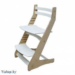 растущий регулируемый стул вырастайка eco prime белый натуральный на Vishop.by 