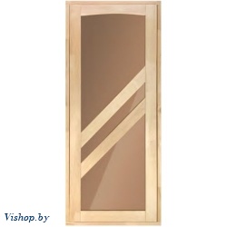 Дверь со стеклом 1,8х0,7 м. липа коробка из сосны. арт.31242