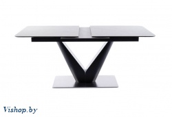 стол обеденный signal canyon ceramic эффект белого мрамора черный мат на Vishop.by 