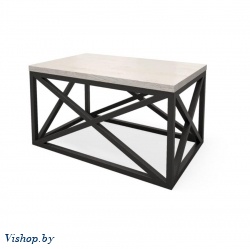 журнальный стол neo loft ст-1 белый подпорки черные на Vishop.by 