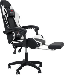 вибромассажное кресло calviano 1584 черно-белое pu на Vishop.by 