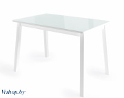 тирк стол раздвижной со стеклом белый на Vishop.by 