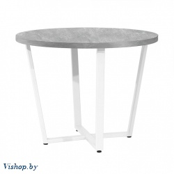 стол орлеан d90 бетон металл белый на Vishop.by 