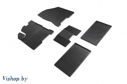 Резиновые коврики салона Сетка для Lada Vesta 2015- Черные