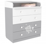 комод polini kids french 1580 teddy белый/серый на Vishop.by 