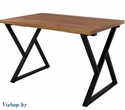 стол дели 130х80 дуб табачный металл черный на Vishop.by 