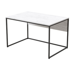 Стол письменный Бейрут ДТ-2 дуб белый металл черный 