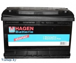 Автомобильный аккумулятор Hagen R+ 58015 (80 А/ч)