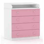 комод polini kids simple 1580 белый/роза на Vishop.by 