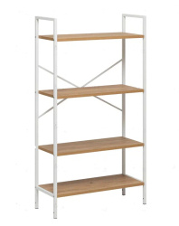 стеллаж leset стилвуд 24 широкий 4 полки белый дуб крафт золотой на Vishop.by 