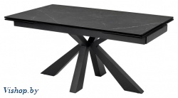стол обеденный mebelart alezio 160 темно-серый мрамор/черный на Vishop.by 
