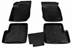 Коврики салона резиновые с бортиком для ВАЗ Ларгус Черные