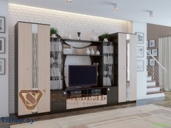 гостиная sv-мебель гамма 15 к дуб венге/дуб млечный на Vishop.by 