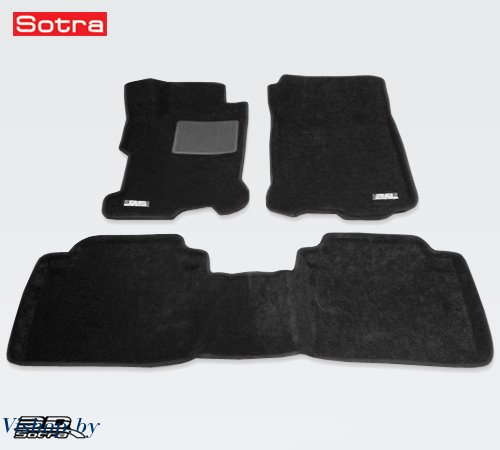 Коврики салона текстильные 3D Lux для Honda Accord(2 ряда)черный