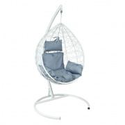 Подвесное кресло Z-11 (6) белый, подушка – серый на Vishop.by 