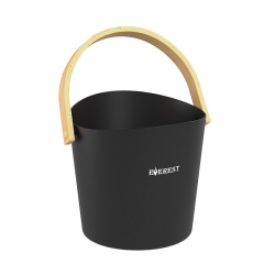 Ведро EVEREST 5л фигурное алюминий BLACK (TG-43)