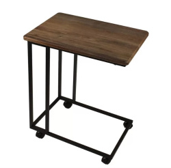 стол приставной металларт м007 коричневый дуб черный на Vishop.by 