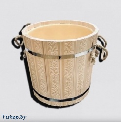 Запарник 12 л с пластиковой вкладкой липа с тиснением