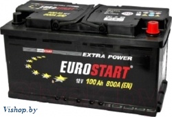 Автомобильный аккумулятор Eurostart Extra Power L+ (100 А/ч)