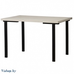 стол прага 160х80 дуб белый металл черный на Vishop.by 