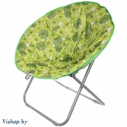 Кресло складное Луна зеленые маргаритки