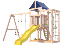 Игровой комплекс National Tree Company Fun Land с сеткой стенкой и качелями ДНПМ-6