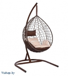 Подвесное кресло Скай 01 коричневый подушка зигзаг на Vishop.by 