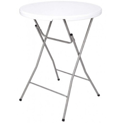 Стол складной круглый Angioletto 80х110 см White