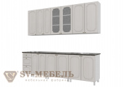 кухонный гарнитур sv-мебель классика (2,6 м) 912 сосна белая/корпус белый на Vishop.by 
