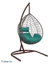 Подвесное кресло Скай 01 коричневый подушка зеленый на Vishop.by 