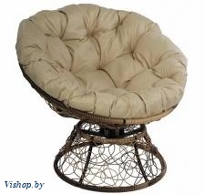 Кресло Papasan с пружиной светло-коричневый, цвет подушки бежевый