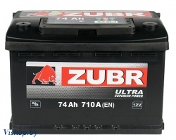 Автомобильный аккумулятор Zubr Ultra R+ (74 А/ч)
